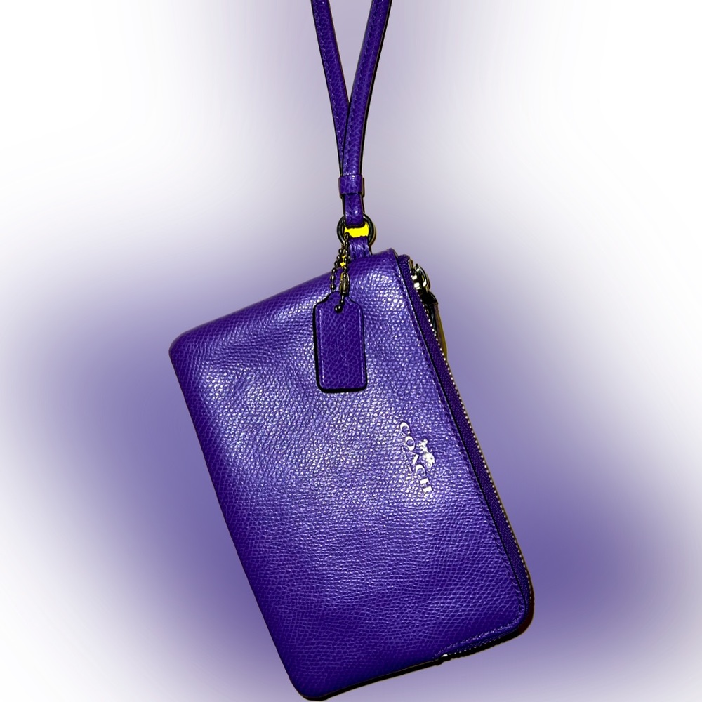 Purple Coach Wristlet